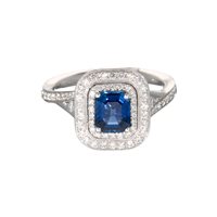 Vicenza - Piazzetta Palladio 2 - Anello Crivelli Donna ZAFFIRO in Oro bianco Zaffiro 1.08 Ct 372-3735 ZF - 372-3735 ZF